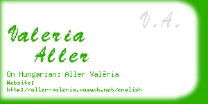 valeria aller business card