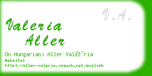 valeria aller business card